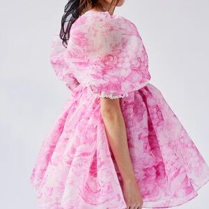 Selkie Pink Floral Mini Dress Size L